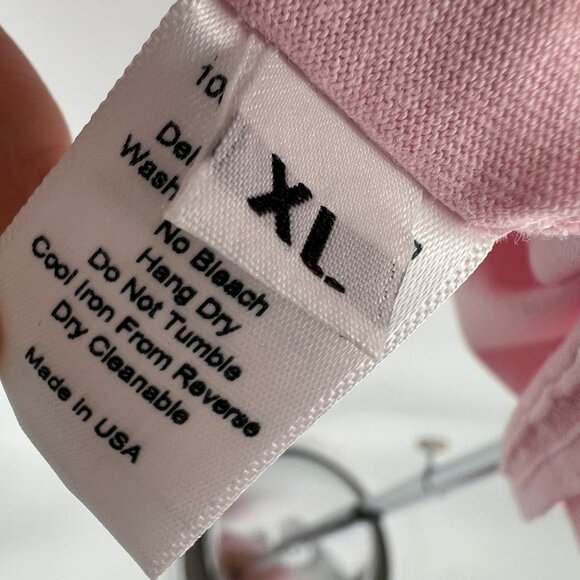 St. Roche Pink Echo Mini Dress Supima Cotton Padded Shoulders Size XL - Picture 12 of 13